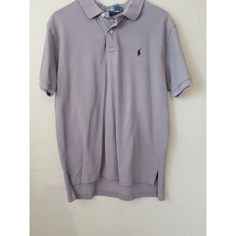 Polo Ralph Lauren Mens Gray Short Sleeve Classic Fit Polo Shirt Size L